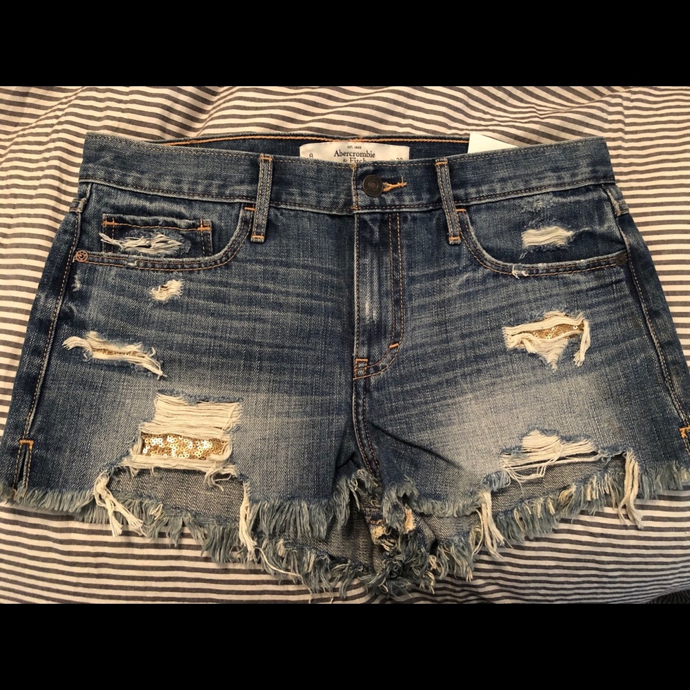 Women’s Abercrombie & Fitch-high rise jean shorts
